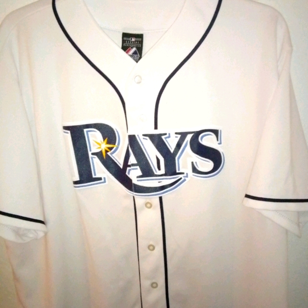 Authentic licensed MLB Brand New Button up Rays Je